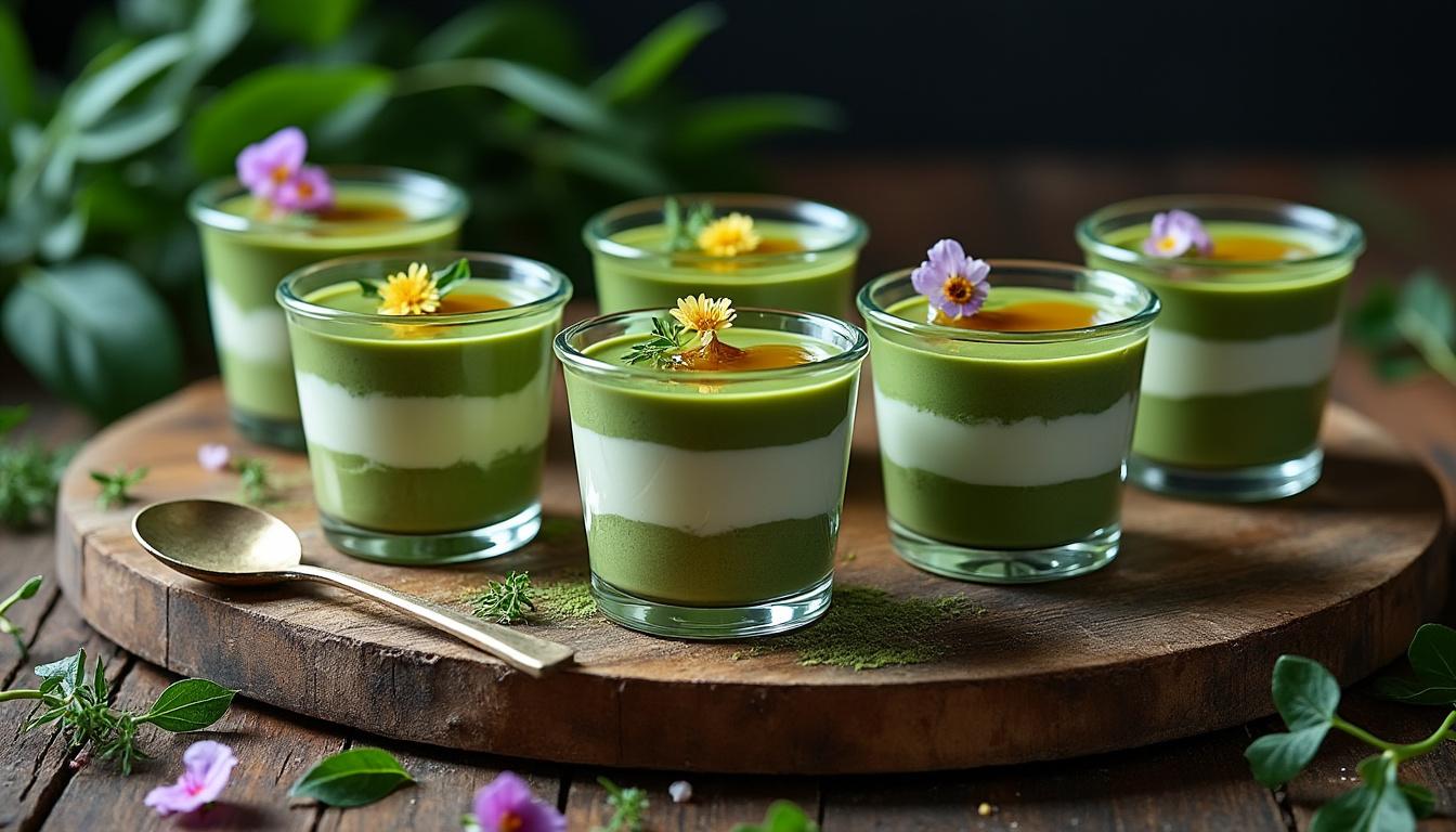 5 variations irrésistibles de la panna cotta au thé matcha à essayer