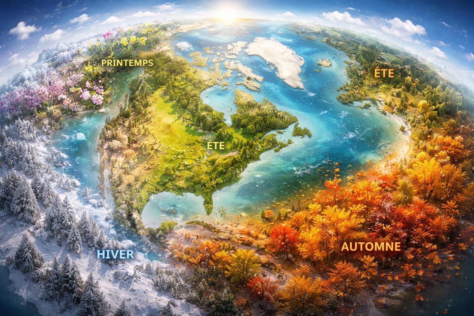 Programme temporel des saisons 2021 dans l&rsquo;hémisphère nord