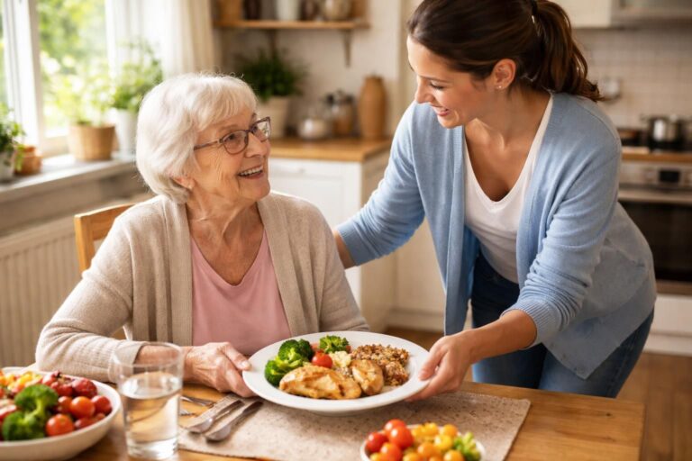 Conseils pour l&rsquo;aide aux repas des personnes âgées au quotidien