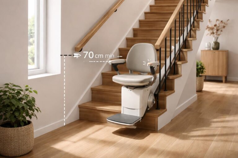 Largeur minimale nécessaire pour l&rsquo;installation d&rsquo;un monte-escalier