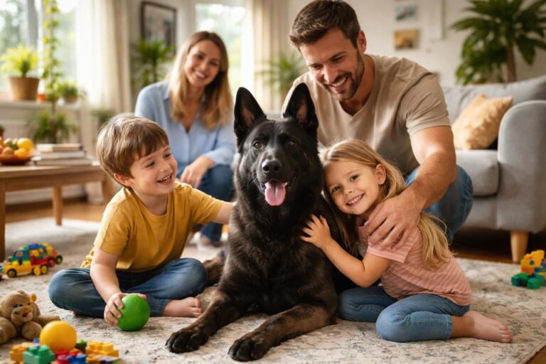Pourquoi le Malinois charbonné noir est-il si populaire auprès des familles ?